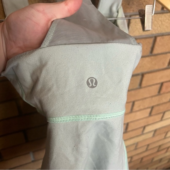 Lululemon Thick Strap Scoop Neck Halter Tank Top Blue/Grey Green Size 6 - Picture 3 of 4